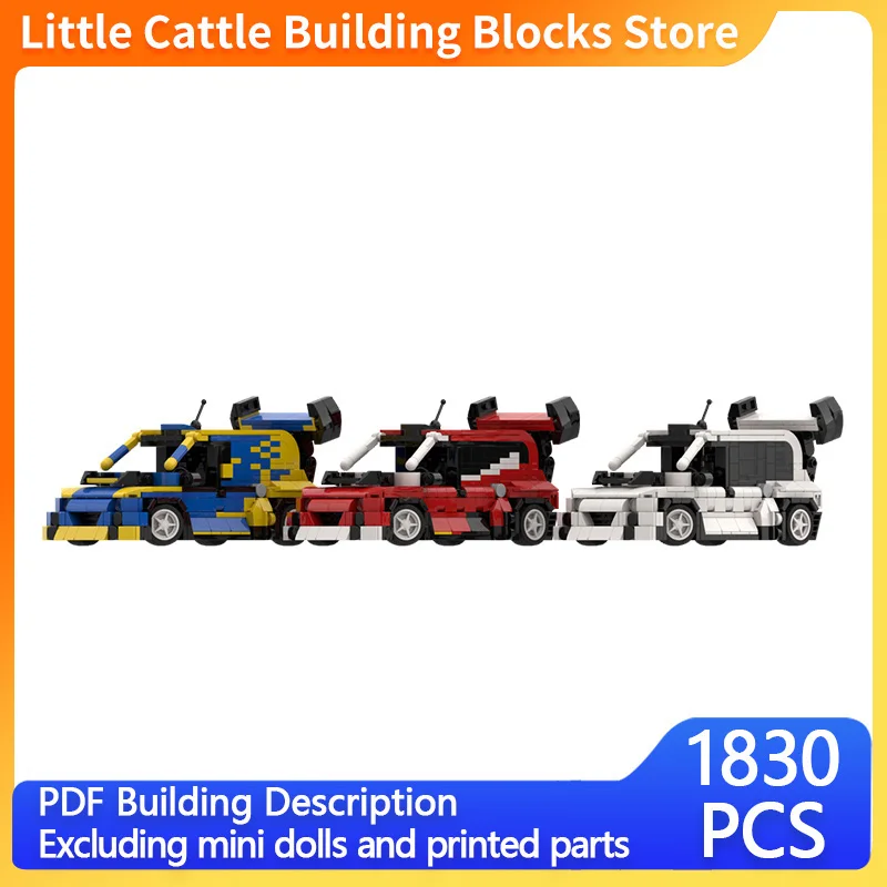 City Car Model MOC Building Bricks Multipla Small Multi-Purpose Van Modular Technology Children Holiday Gifts Assemble Toys Suit