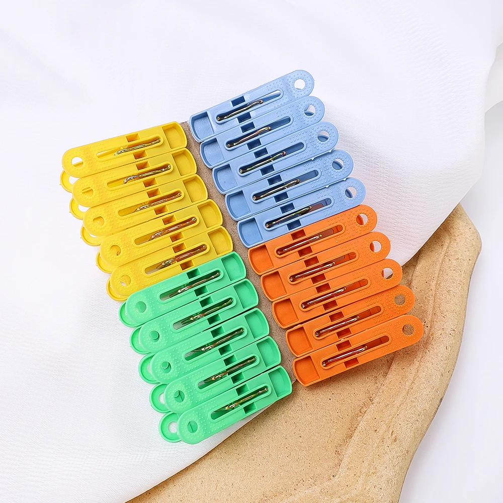 20pcs Plastic Clothes Pegs Laundry Clothespins Rack Hanging Pegs Clips Household Clothespins Socks Underwear Drying Rack Holder