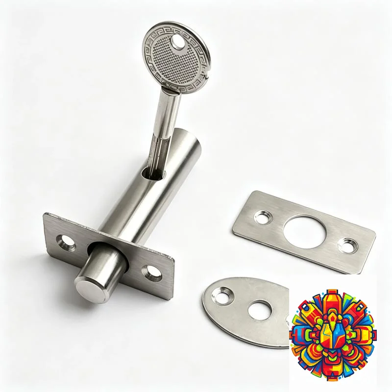 Stainless Steel Hidden Door Lock Anti Theft Design with Safe Security Key for Home Office Warehouse Entry Door