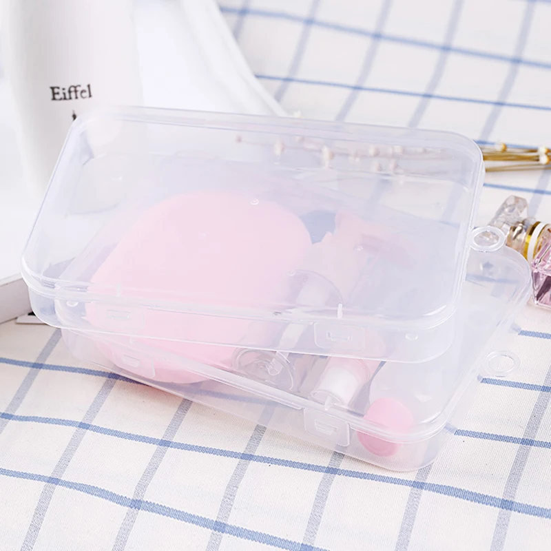 1Pcs False Eyelashes Accessories Box Powder Puff Travel Empty Lashes Tool Holder Case Storage Organizer