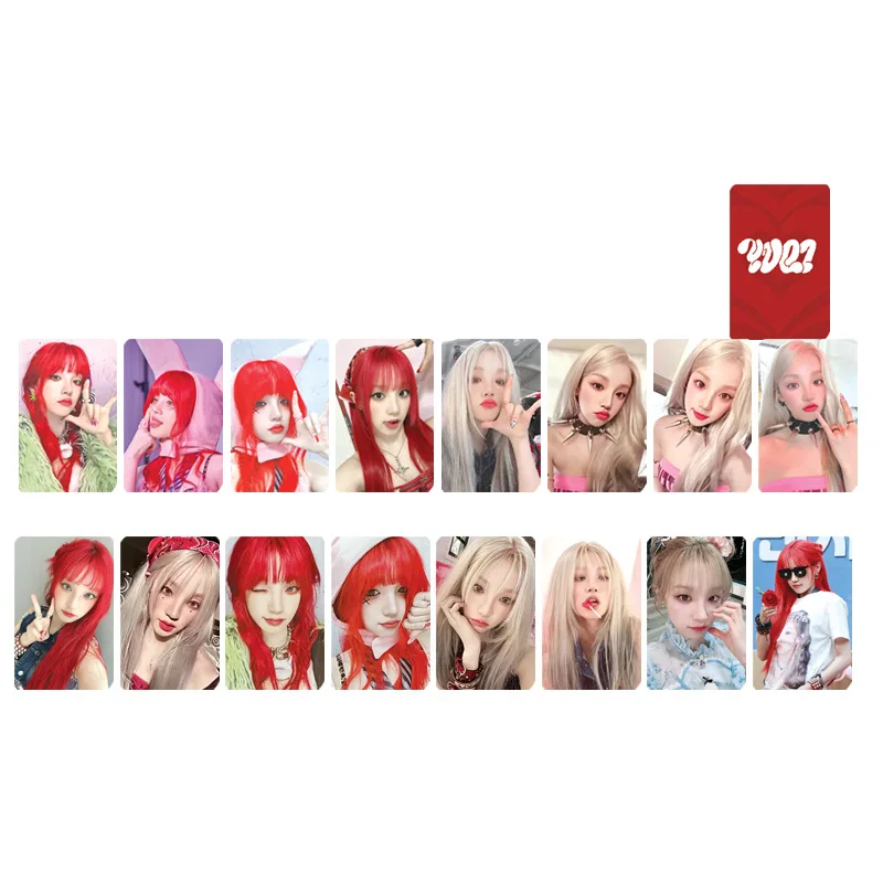 8Pcs/Set KPOP IDLE YUQI YUQ1 Solo Album New Lomo Cards Lovely Selfie Rabbit Ver Photocard Postcard Fans Birthday Collection Gift