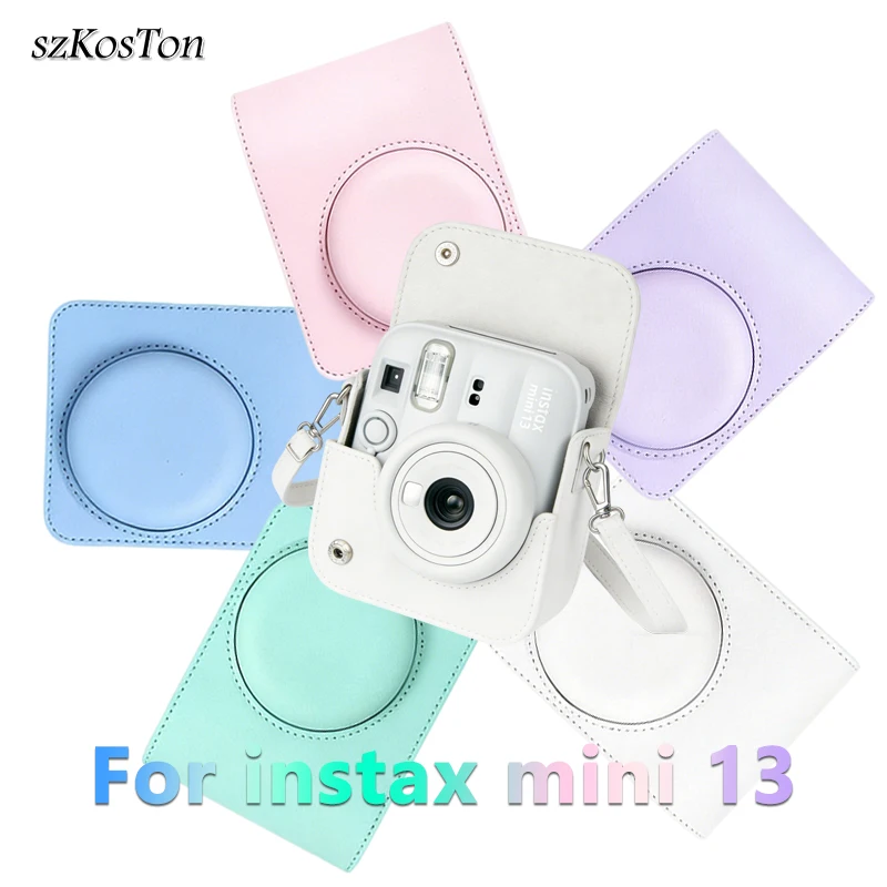 

Stylish PU Leather Camera Protective Bag for Instax Mini 13 Travel Carry Case for Fujifilm Film Camera Bag with Shoulder Strap