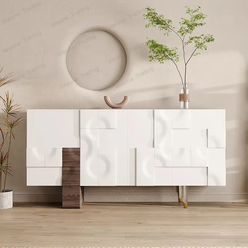 

Light luxury door cabinet foyer solid wood dining side cabinet modern simple door large capacity locker