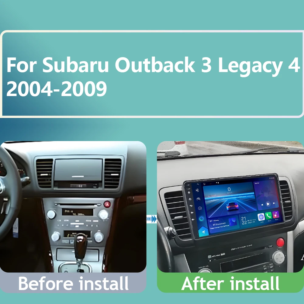 Android 16 For Subaru Outback 3  Legacy 4 2004 2005 2006-2009 Car Radio Video Multimedia Stereo Head Unit GPS Navigation Player