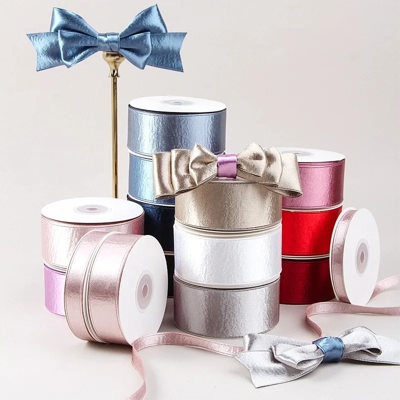 

Double-sided Glitter Velvet Satin Ribbon 3.8cm x 10 Yards for Crafts DIY Gift Wrap Floral Bulk Wholesale
