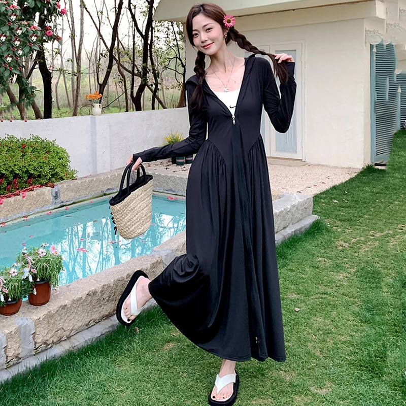 

Long Length Sun Protection Clothing Women Uv Resistant Waist Cinching Sun Protection Dress Woman 2026 New Ice Silk Thin Jacket