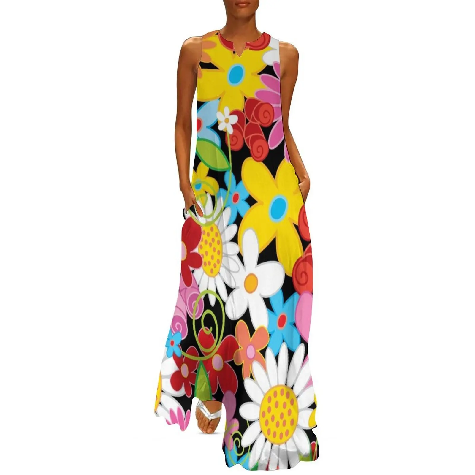 Whimsical Spring Flower Power Garden ? fatfatin Long Dress evening dress ladies summer dresses womens 2025 Dress