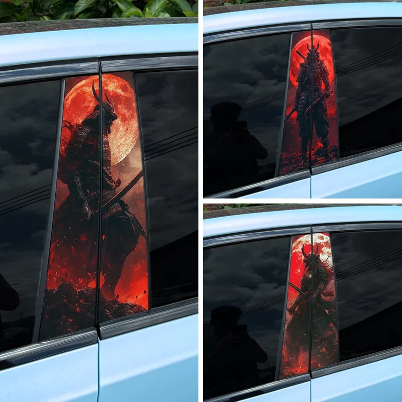 

1PC JDM Samurai Car Stickers Auto B Pillar Waterproof Decoration Cover Scratches DIY Car Doors Pillar Sunscreen Vinyl Decals