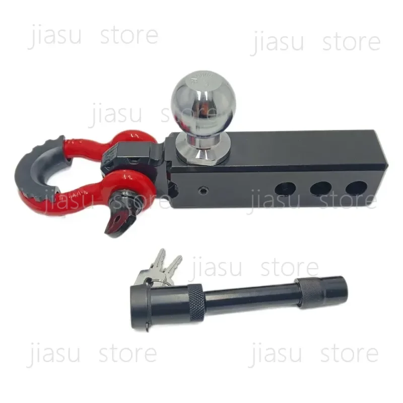 Aluminum Alloy Trailer Ball Head Shackle Solid Hook Tow Bar Arm Traction Quick Plug Straight Retrofit