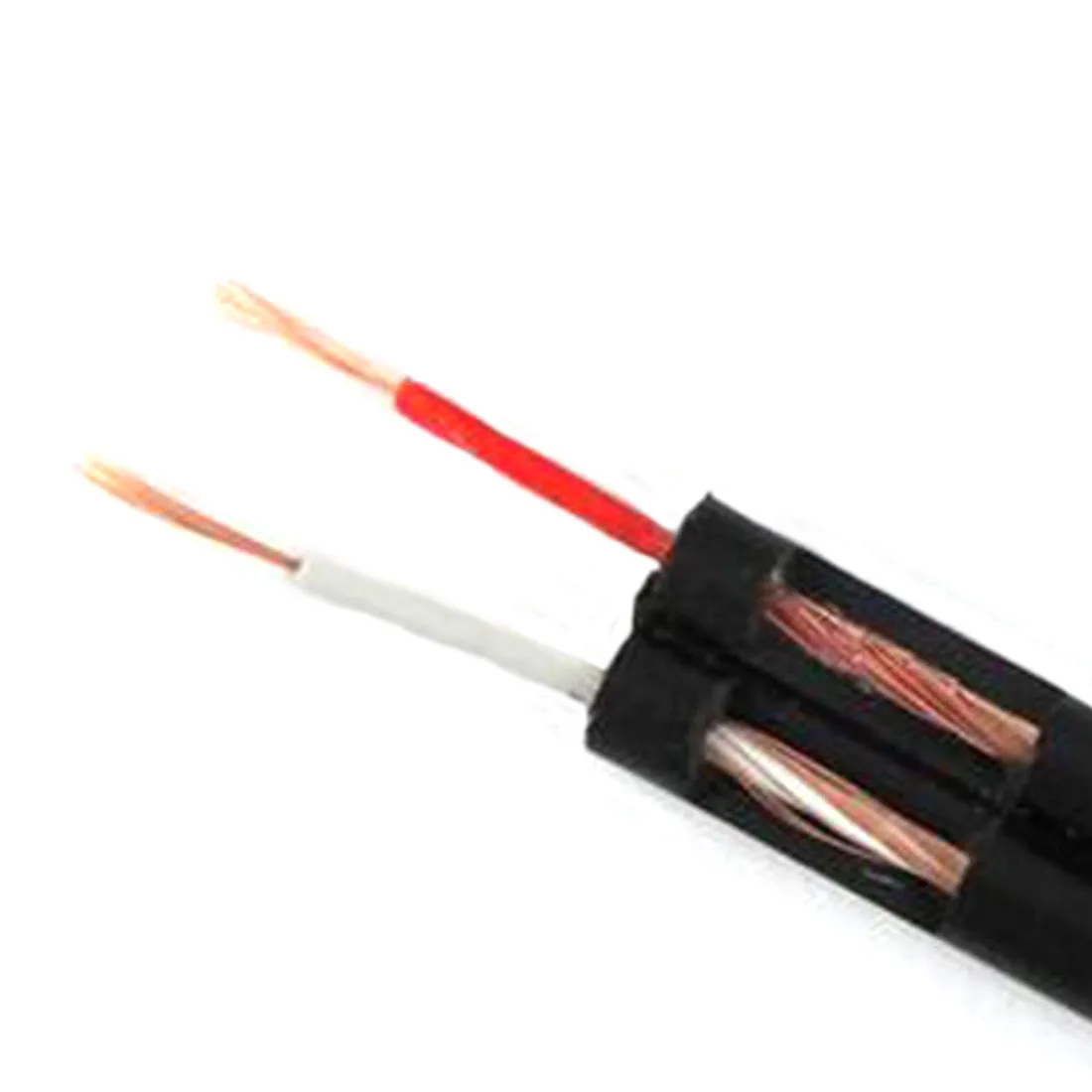 Cable de señal de Audio AV de 1m, Cable protector de dos núcleos rojo y blanco