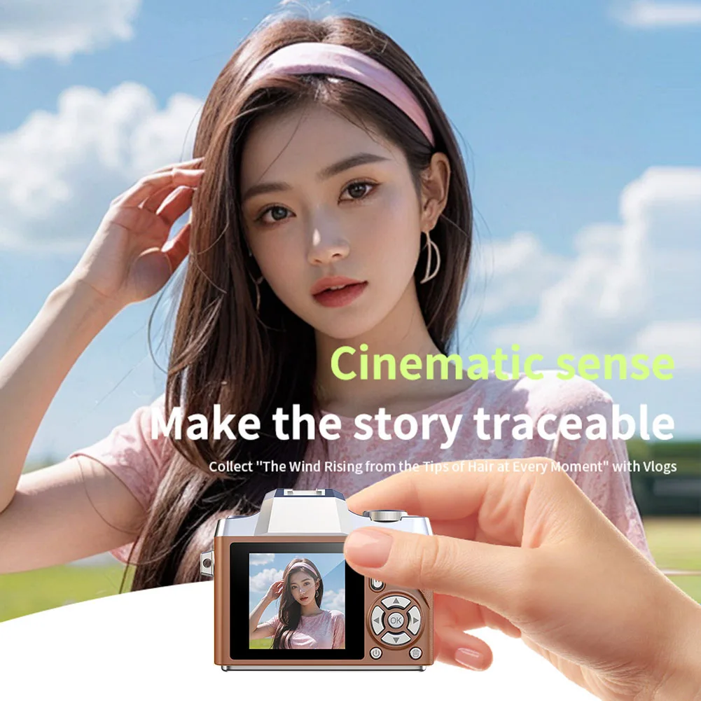 64MP Mini Camera 1080p Digital Camera Portable Digital Photography Camera Video Recorder Battery Dock for Teens Adult Beginner