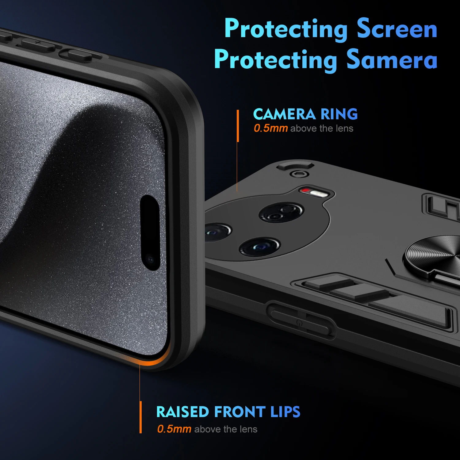 

Case for Tecno Camon 19 18 20 30 Pro Prime 18P Armor Shockproof Car Mount Magnetic Stand Non-slip Cover