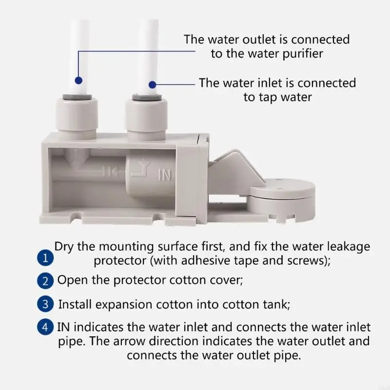 D0AB Water Leak Detector Automatic Shut Offs Valves Stop Water Supply When Water Leaks for Reverse Osmosis Under Sink Water