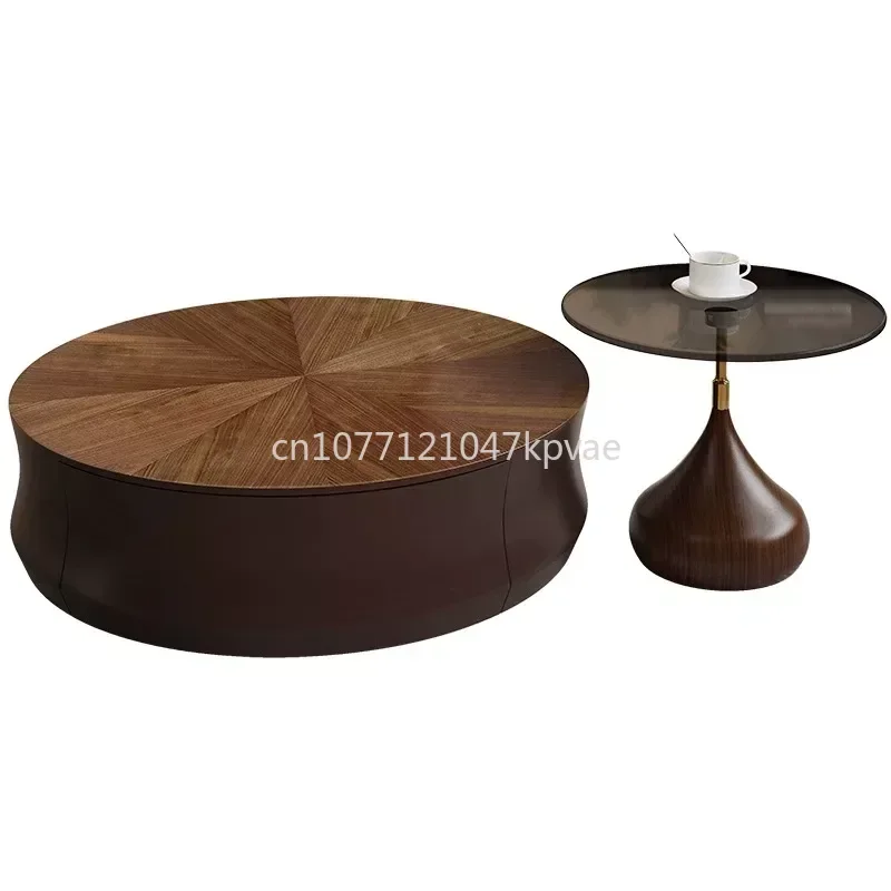 

Wooden Luxury Corner Coffee Tables with Drawers - Elegant Coffee Tables Set for Tea and Dining, Home Furniture