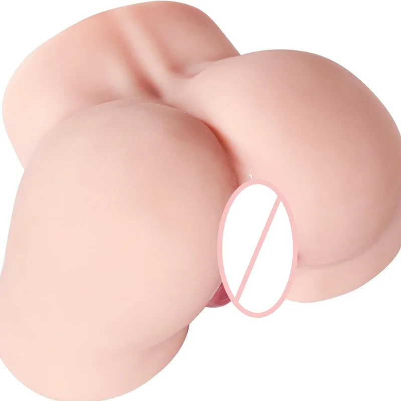 Skin Tone Real Touch Men's Personal Stroker Massager Soft Silicone Dual Channel 3D Realistic Body Relaxation Wellness Accessory