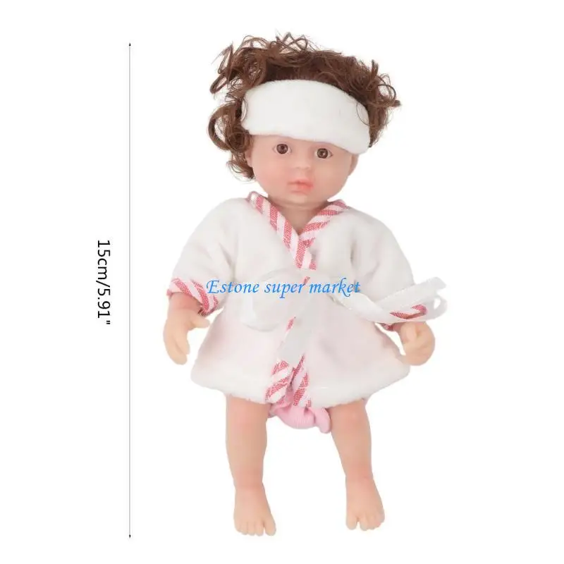 090B 6 Roleplay Girl Doll Reborns Toy Caucasian Infant Doll Great Garn para niños