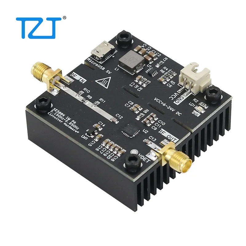 TZT SE5004 1W mikrofalowy wzmacniacz mocy RF wzmacniacz mocy 5.15GHz-5.85GHz wejście 6-23V DC wyjście 30DBm