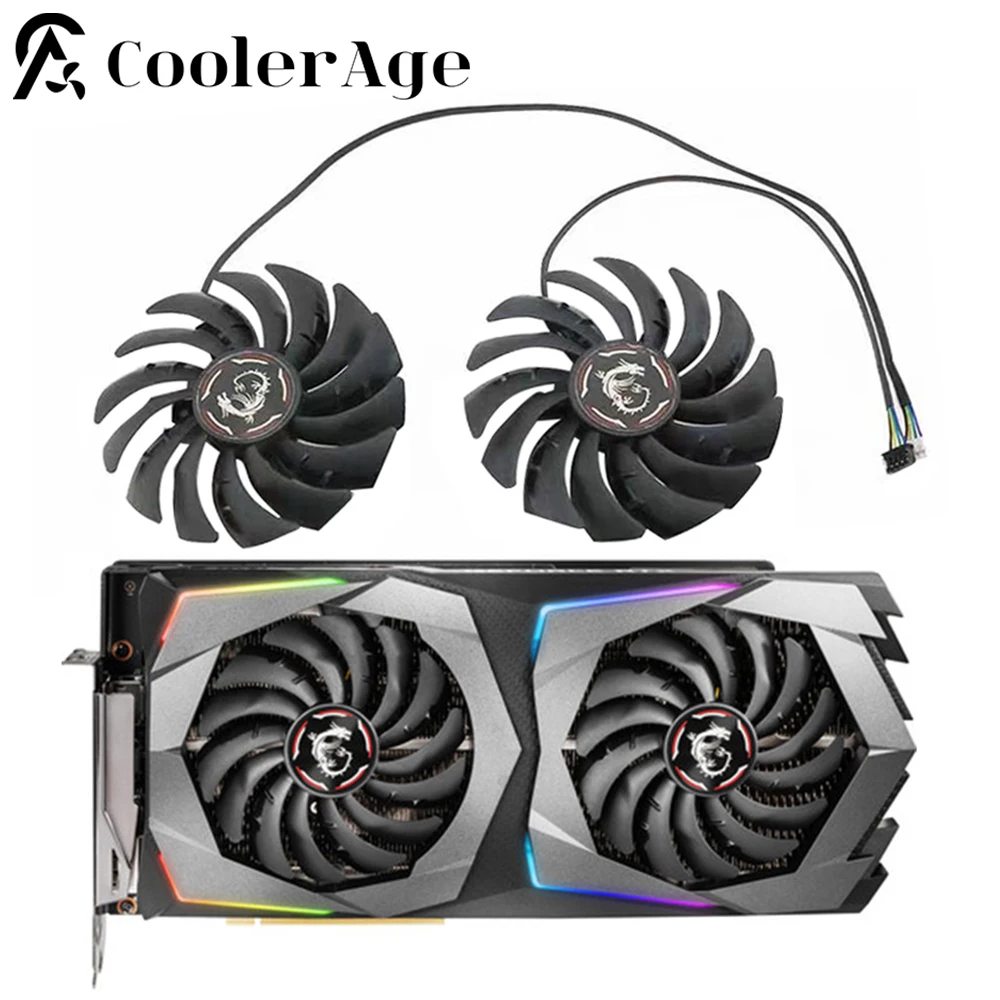 

95MM PLD10010S12HH RTX2070 Video Card Fan For MSI GeForce RTX 2070 GAMING-X-8G Graphics Card Replacement Fan