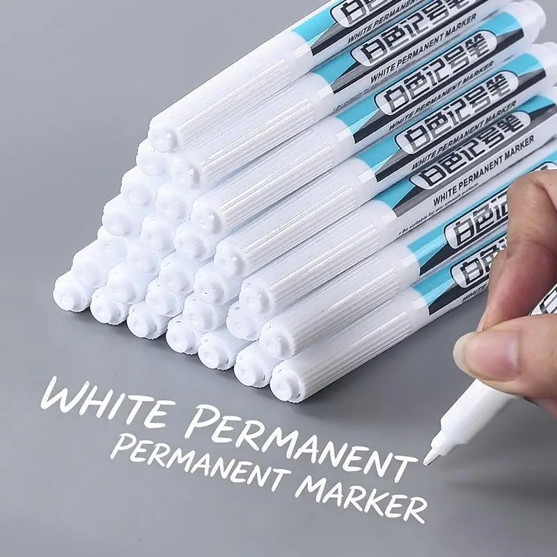 Waterproof Long Needle Marker Pen 1PC for Marking Woodworking Tile Screw White Dash Long Lasting For Construction Work