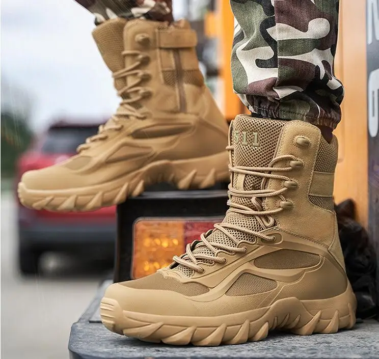 

Мужские уличные высокие походные туфли, новинка 2025 года, стильная мужская осенне-зимняя дышащая удобная обувь для скалолазания, размер 46 47
