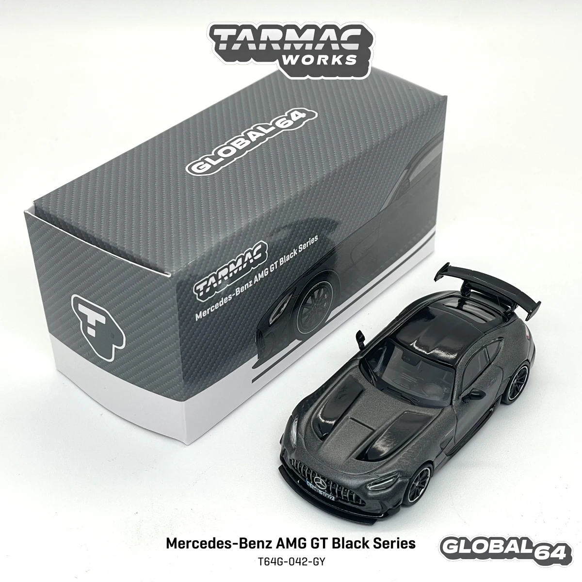 Tarmac Works T64G‑042‑GY 1:64 Mercedes‑Benz AMG GT Black Series Collectible Alloy Diecast Car Model in Stock Ready To Ship