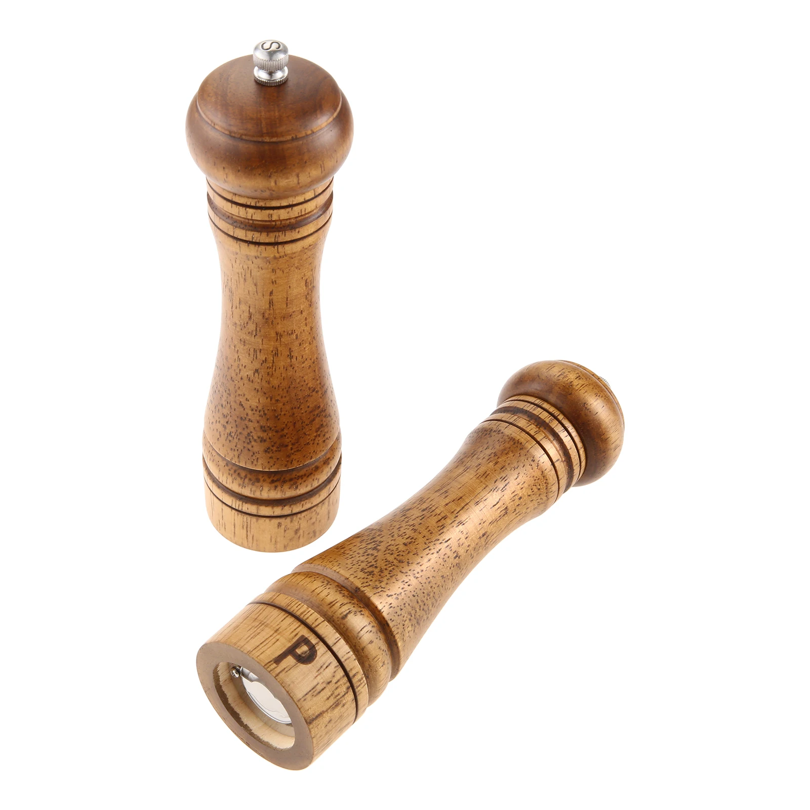 1PC Adjustable Wooden Salt Grinder & Pepper Grinder Oak Wood Large Capacity Ceramic Grinding Kitchen Tool Durable Easy To Refill