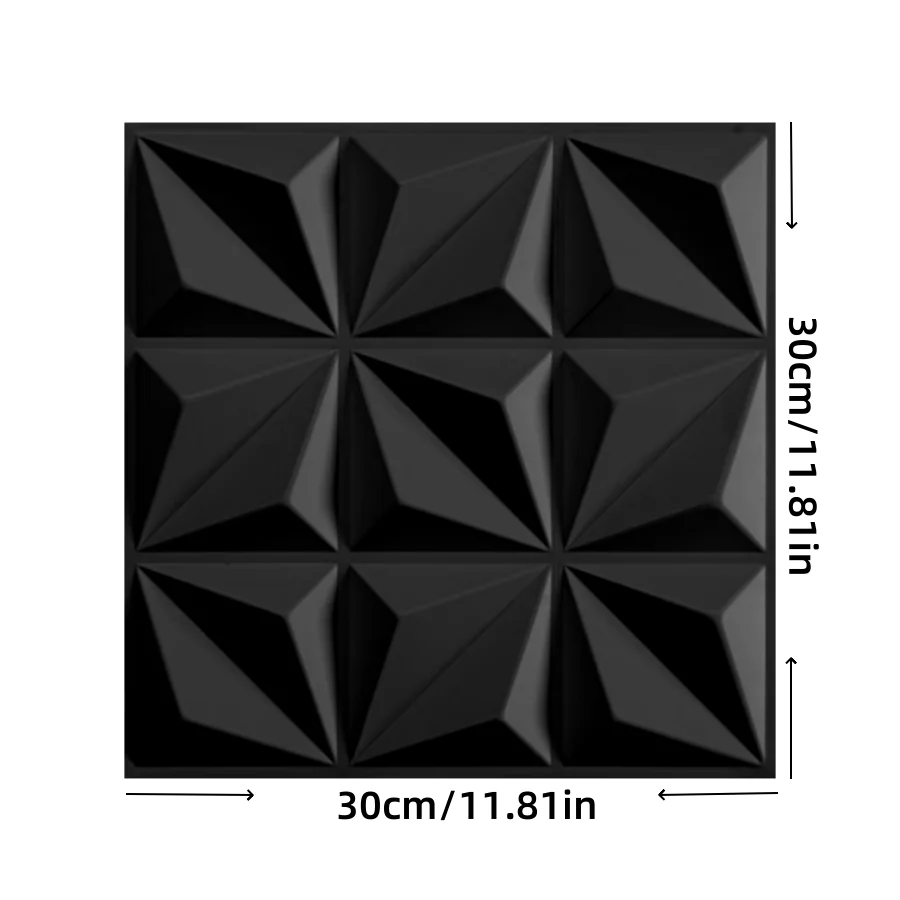 6/12 Pannelli murali 3D con nastro biadesivo 12