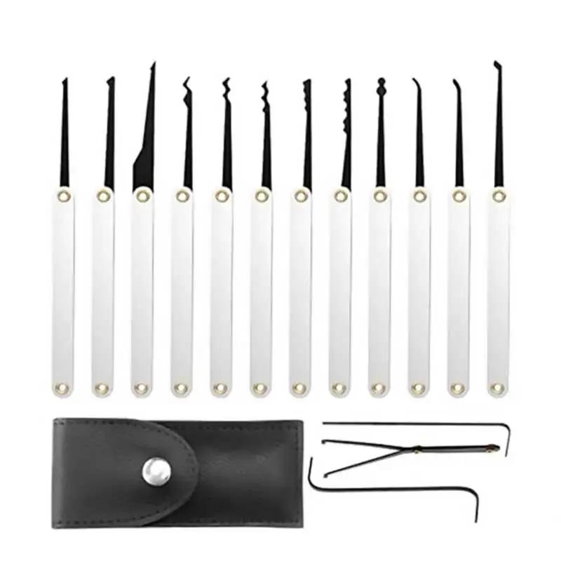 

12piece Lock Pick Set Locksmith Supplies Broken Key Auto Extractor Remove Hooks Stainless Steel DIY Hand Tools Hardware