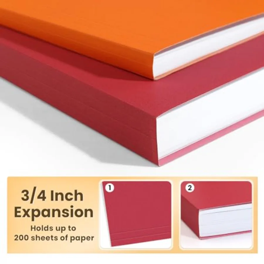 SUNEE Map Gantung 6 Buah Ukuran Letter dengan Tab 1/5-Cut Ideal untuk Organisasi Rumah dan Kantor