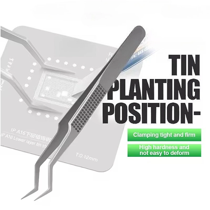 

Chip Tin Planting Positioning Tweezers for Circuit Board Repair High Precision Super Hard Flying Line Tweezers