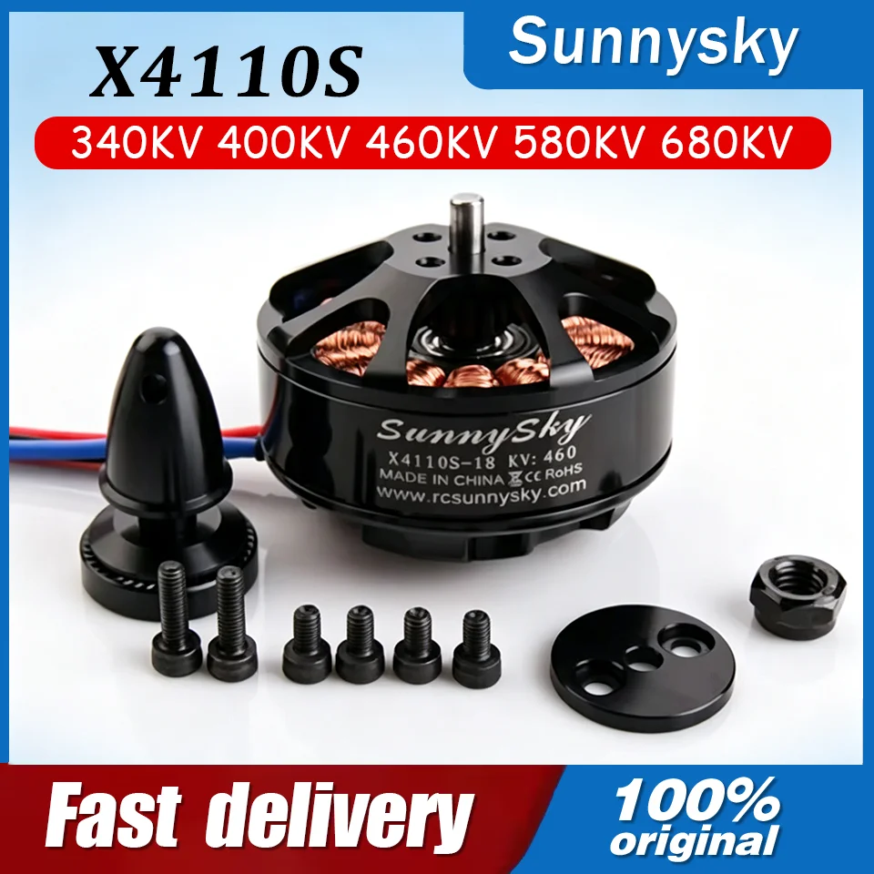 Sunnysky X4110S 340KV 400KV 460KV 580KV 680KV High Efficiency Brushless Motor for Multicopter