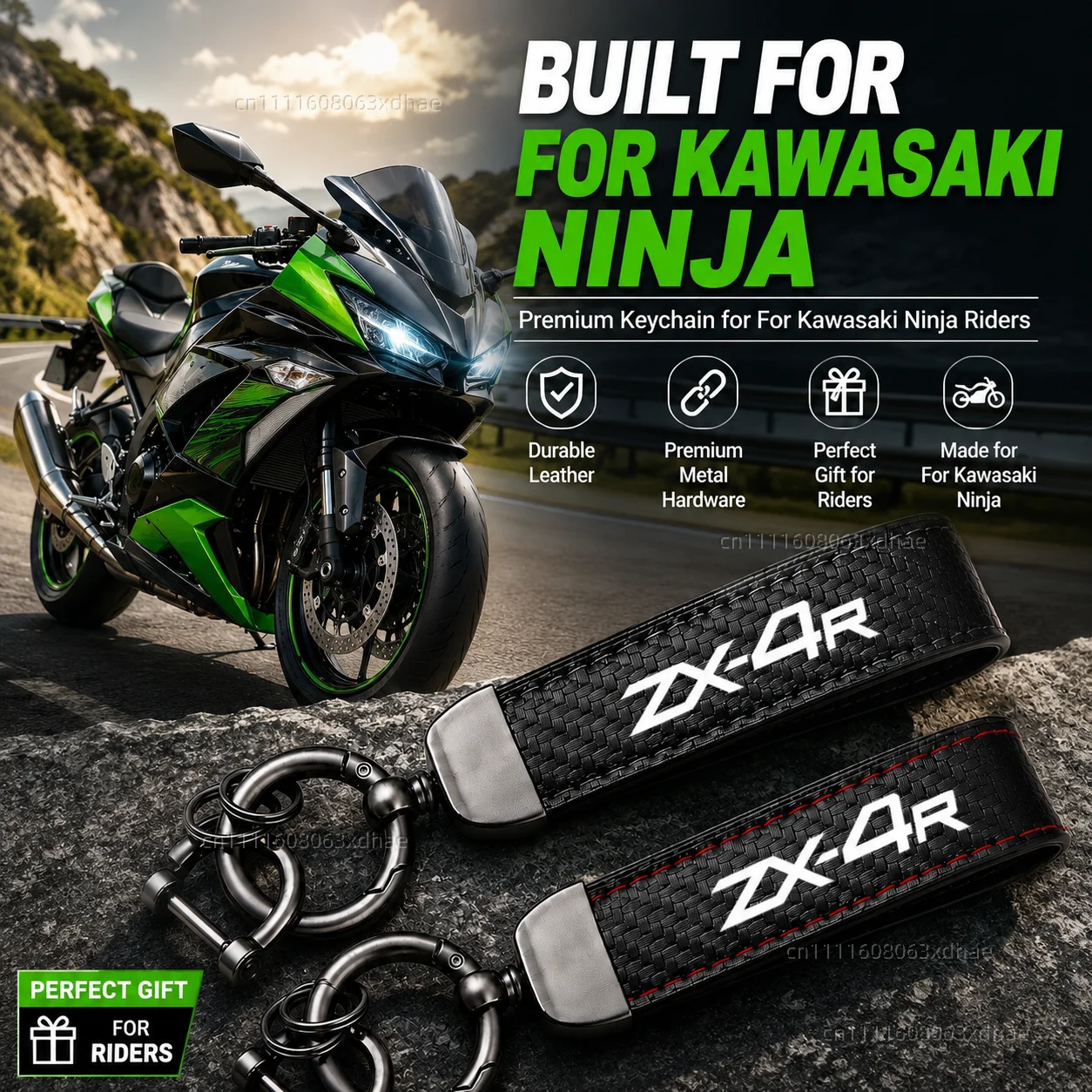 

High-Grade Leather Motorcycle Keychain Holder Keyring Accessories For Kawasaki Ninja ZX4RR ZX 4RR Ninja ZX 4R ZX4R