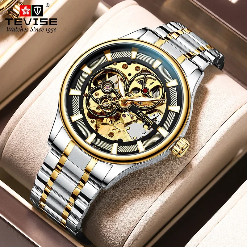 Men Hollow Tourbillon Automatic Mechanical Watch Man Waterproof Glow in The Dark Business Sports Watch