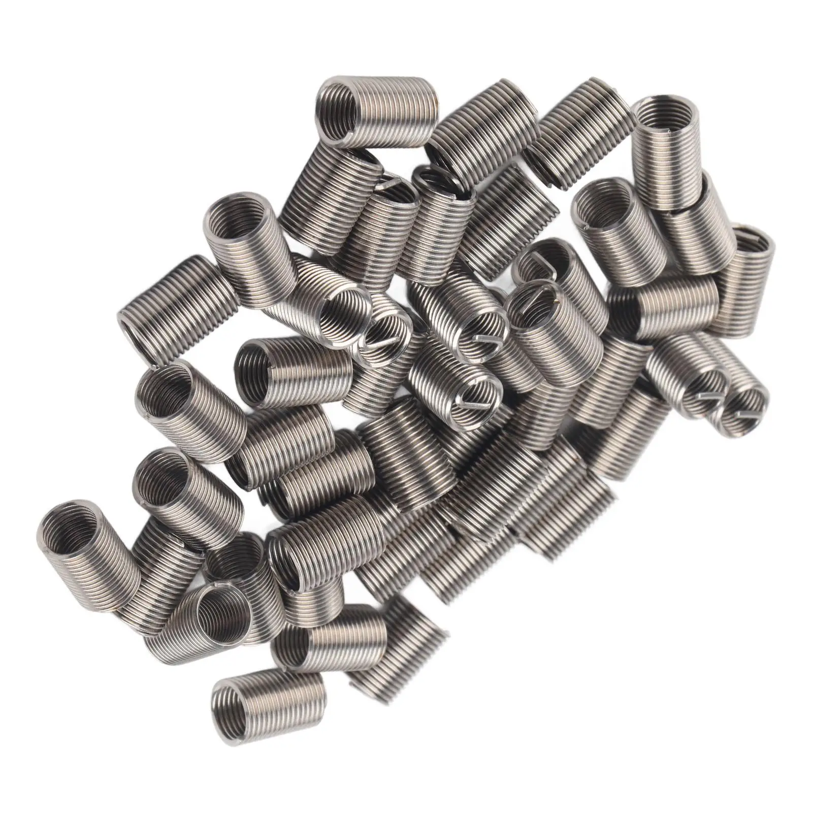 50Pcs Thread Inserts Male Female Reducing Nut Repair Tool Stainless Steel Fastener M10x1.252.5D
