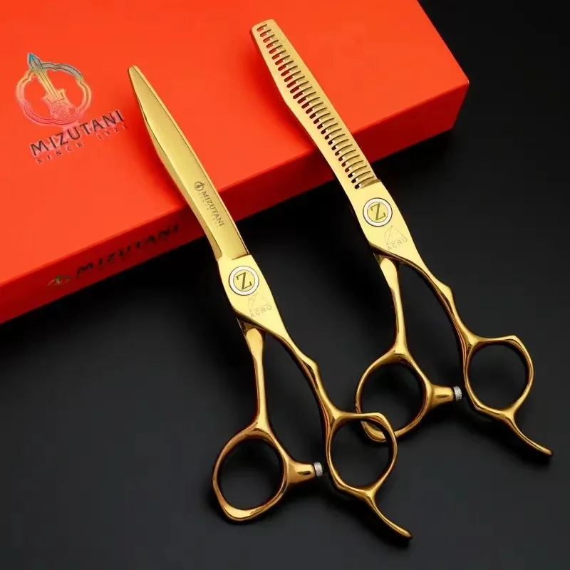 MIZUTANI scissors 6.0 inch VG10 Material hair scissors 30/50 hair thinning scissors Professional hairdressing scissors barber