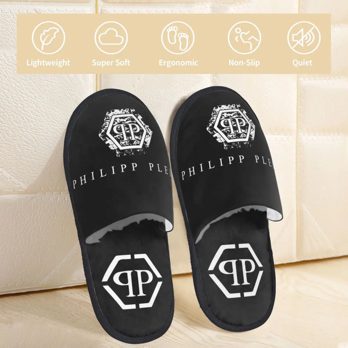 Philipps Pleining Slippers for Woman Man House Shoes Soft SPA Slippers