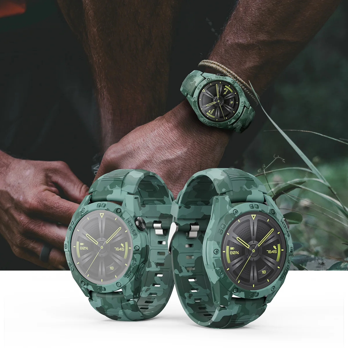 SIKAI Case for Huawei GT3 46mm Smart Watches Cover TPU Shell Strap for GT 3 46mm Protector USB Charger Sport Accessories