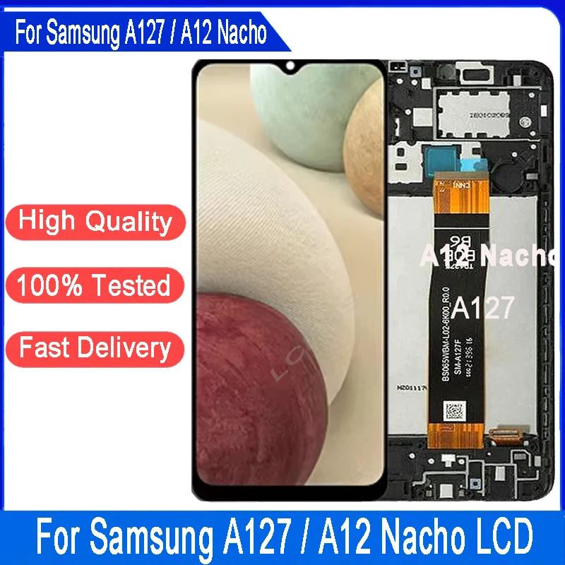 

High quality 6.5"LCD For Samsung A12 Nacho LCD Display Touch Screen Digitizer For Samsung A127 SM-A127F SM-A127F/DS A127M LCD