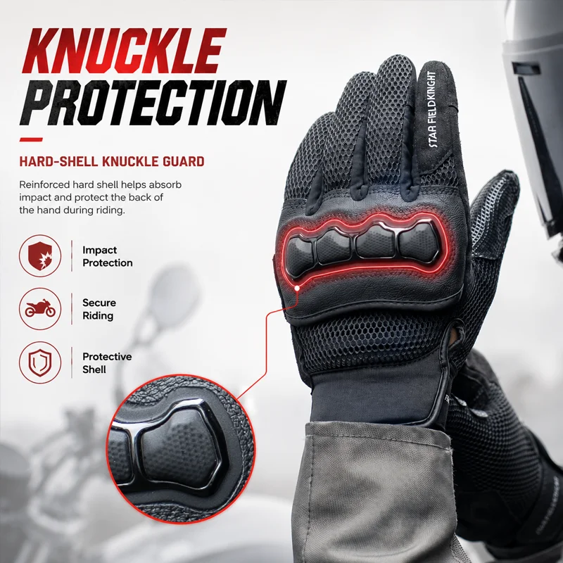 قفازات دراجات نارية سوداء من س - مراجعة Motorcycle Wearing Gear وسعره