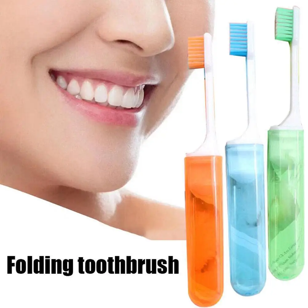 5pcs Travel Portable Folding Toothbrush Super Soft Teethbrus