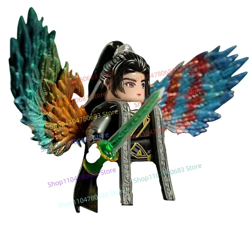 MOC Building Blocks Thunder Warrior Mini Figure Assembly Model Display Anime Cartoon Toy Holiday Gift Collectible