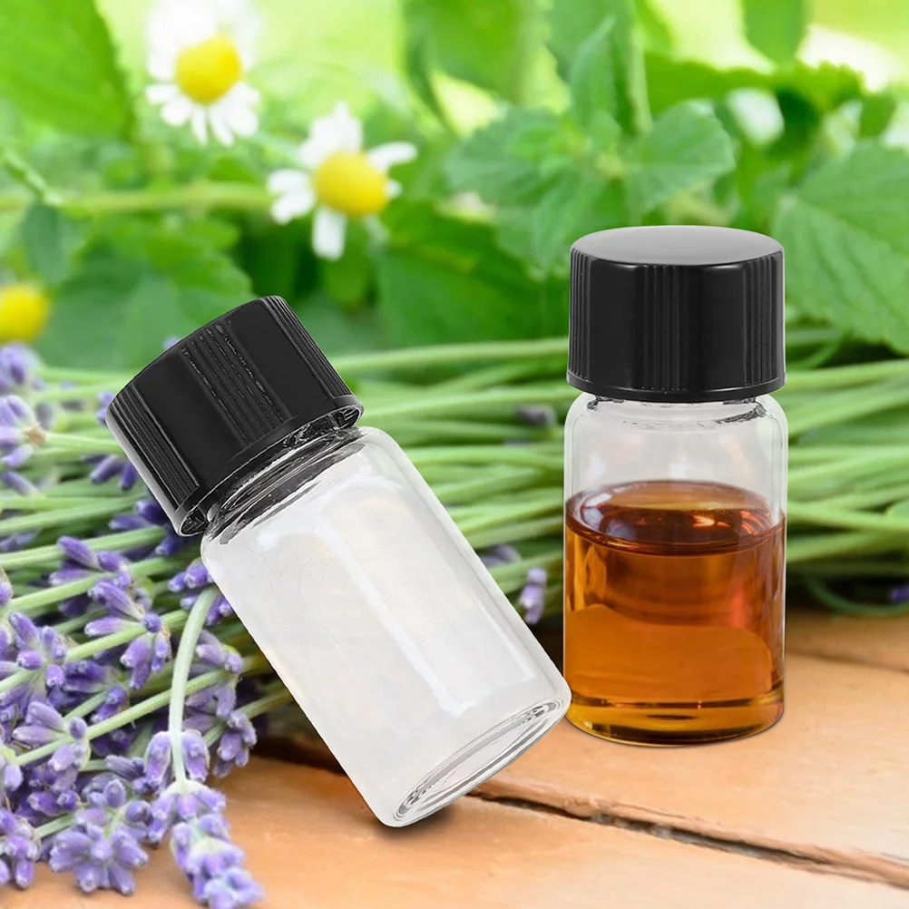 Garrafas de reagente de vidro 20 peças, 3ml, armazenamento de amostras, garrafas de vedação de laboratório, recipientes de reagente líquido, garrafa de amostragem