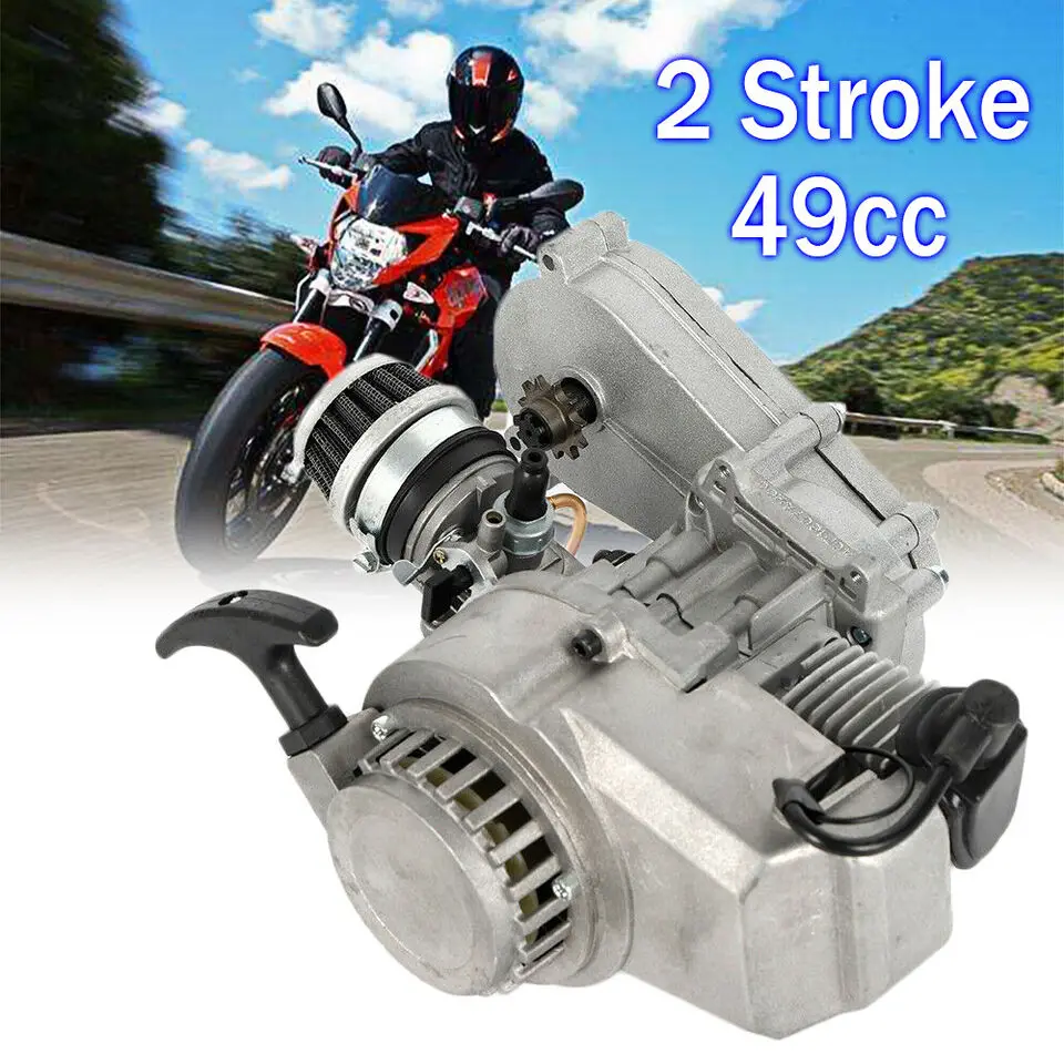 NEW 2 Stroke Engine Motor with Carburetor Air Filter Gear Box Most Air-cooled Mini Off-road Vehicles