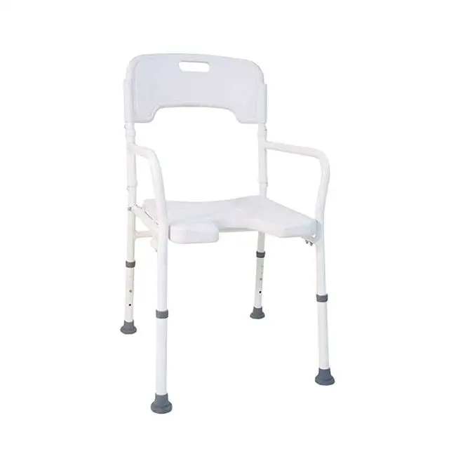 Folding aluminum shower chair the elderly bathroom safe tub seat disabled travel shower chair