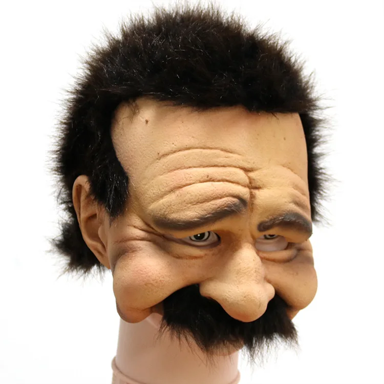 Masque en Latex pour vieil homme et femme, couvre-tête de farces amusantes, mascarade d'halloween, accessoires de Costume de Cosplay
