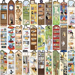 30 Stuks Kat Bladwijzer Cartoon Schattig Decoratief Leesboek Labelen Student Creatieve Geschenken Diy Papieren Kaart Pagina Labels Bladwijzer