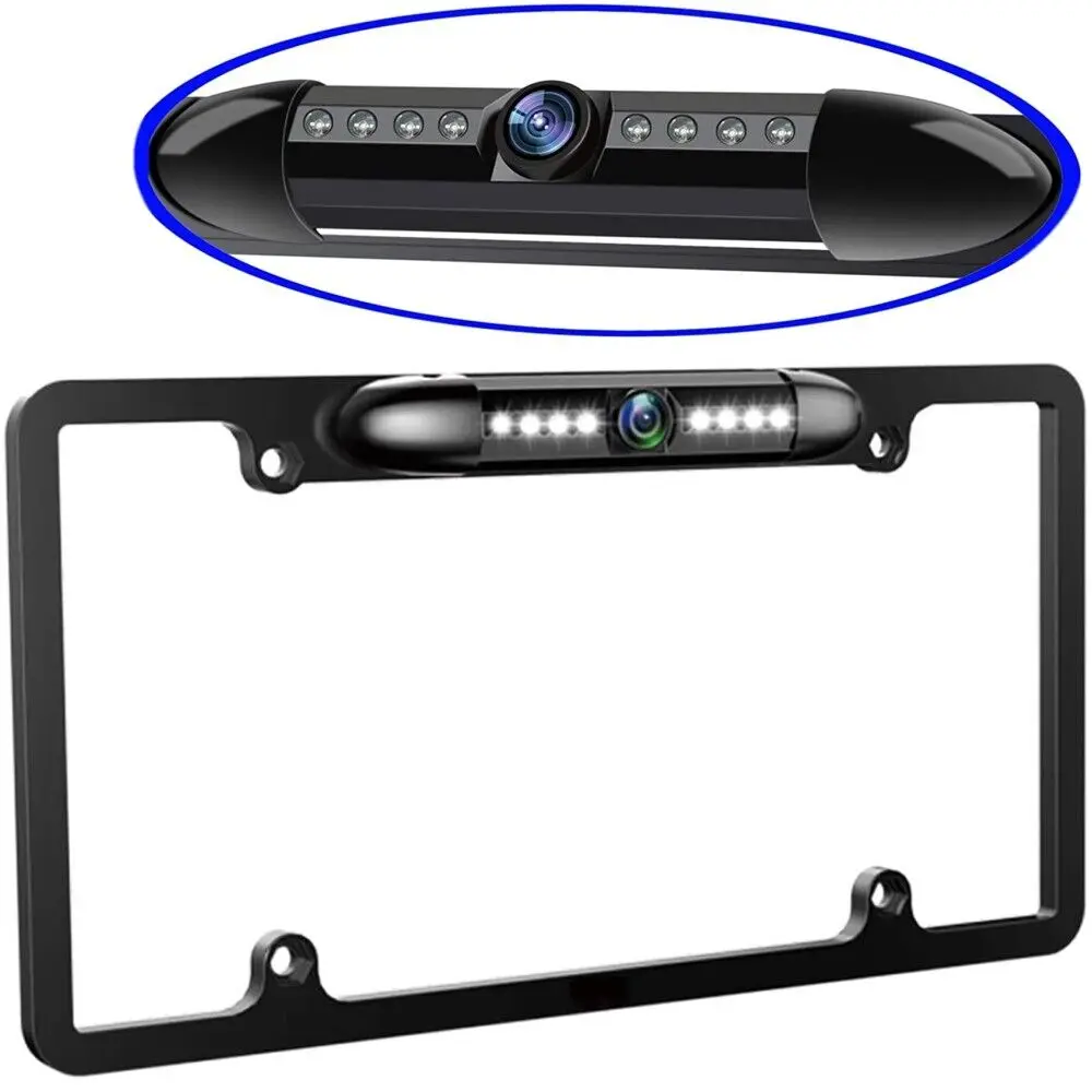 

American License Plate Frame Waterproof Car Rear View Camera IR Night Version Parking Assistance Weatherproof Backup Cam