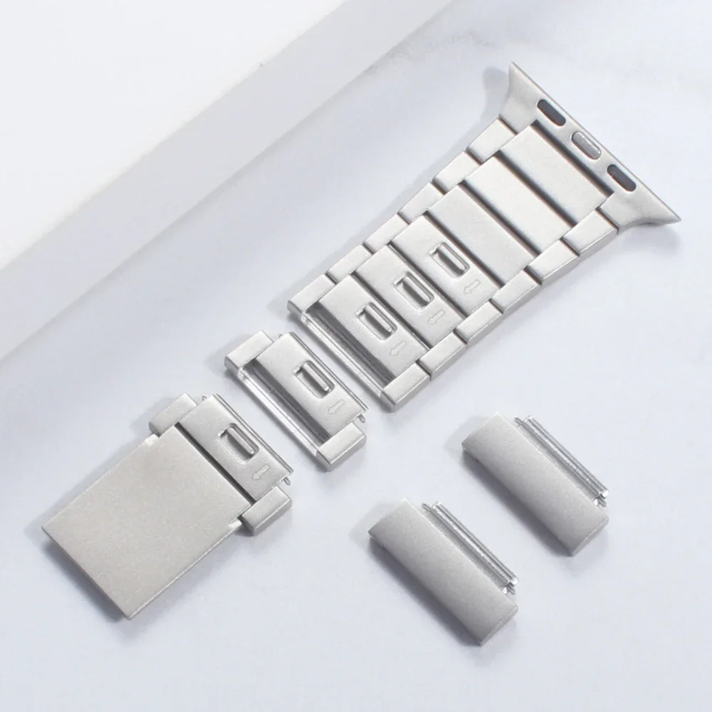 Stainless Steel Link Bracelet for Apple Watch Band 44mm 45mm 46mm 49mm Metal Magnetic Strap IWatch Series Ultra 2 10 9 8 7 6 SE