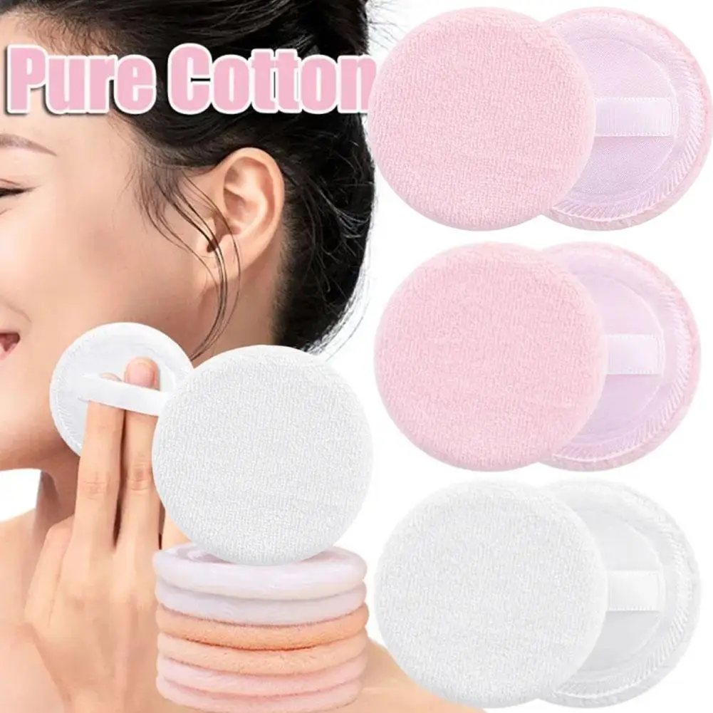 1PC Okrągła gąbka do makijażu w proszku Miękka gąbka do makijażu twarzy Konturowanie oczu Kosmetyczny zmywalny aksamitny puszek do makijażu Narzędzia Q1N7