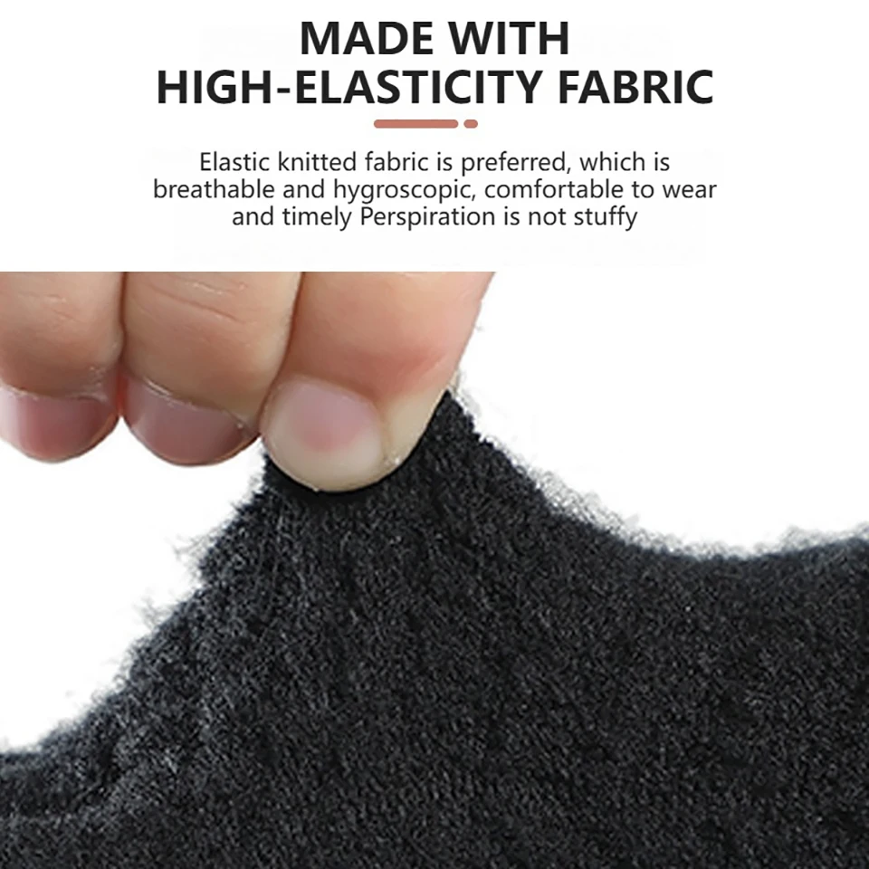 KoKossi Men's Winter Knitted Thermal Gloves Touchscreen Thickened Fleece-lined Warmth Non-slip Cold Protection Outdoor Sports